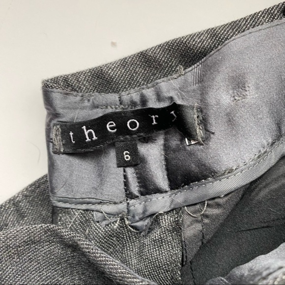 Theory • Metallic Silver Grey Trouser Pants - Picture 4 of 4